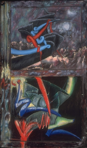 'Memories Of The Archetypical The Primordial And The Profound (right)' - photo of painting by Nick Applebee